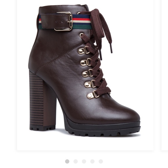 Heeled hiker booties Clearance